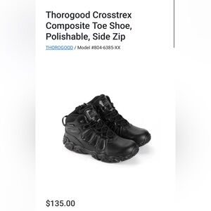 Thorogood black Side-Zip Comp Toe Men's Shoes. Men's 10 new in the box. Leather